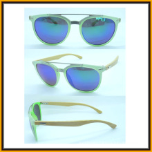 F15289 Classical Frame High Quality Metal Bridge Bamboo Arm Sunglasses